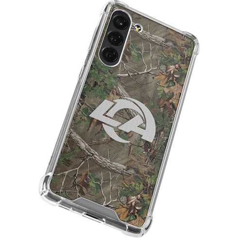 NFL Los Angeles Rams Realtree Xtra Green Camo Galaxy S24 FE Clear Case
